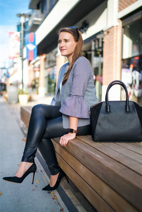 wear leather leggings  work  york city fashion  lifestyle blog covering  bases