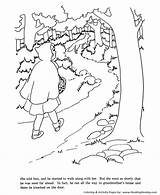 Riding Hood Red Little Coloring Pages Drawing Story Printable Wolf Fairy Tale Kids Stories Bad Popular Big Getdrawings sketch template