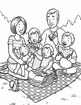 Family Coloring Pages Print Printable Everfreecoloring sketch template