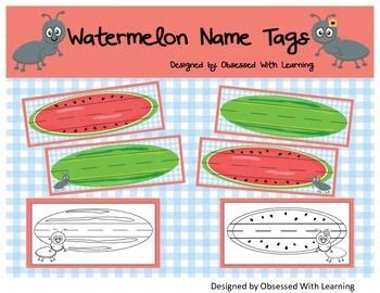 watermelon  tags  tags colorful picnic mason jar design