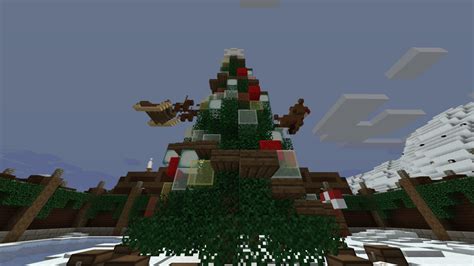 festive christmas tree minecraft map
