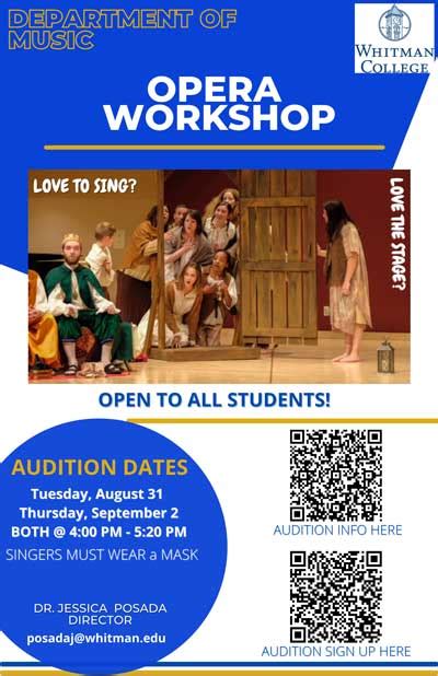 Opera Workshop Auditions Whitman College