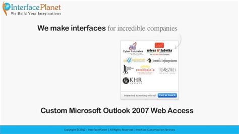 custom microsoft outlook web access