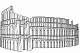 Monumentos Coliseo Colosseum Romano Teatro Romanos Hacer Colosseo Egipto sketch template