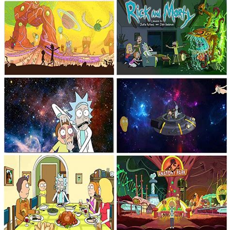 Canvas Painting Cartoons Animation Science Rick And Morty Poster Hd
