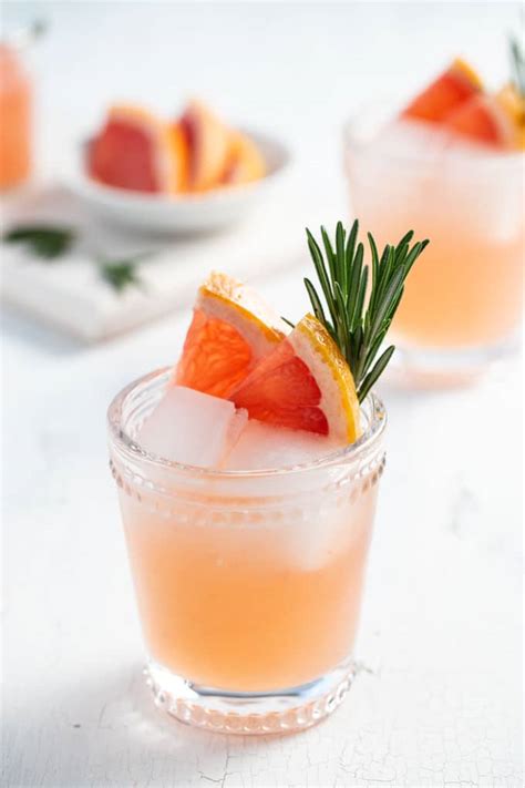 elderflower gin  grapefruit cocktail  communal table