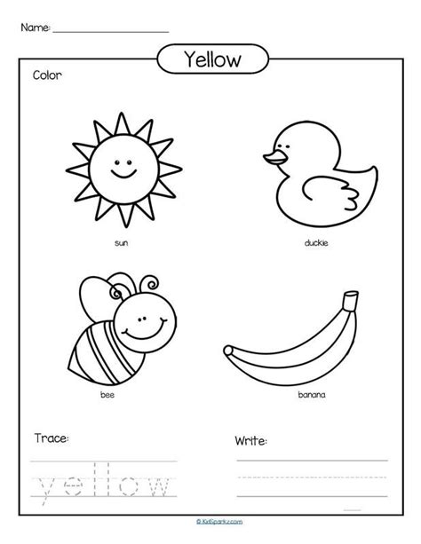 yellow coloring pages  preschoolers coloring pages