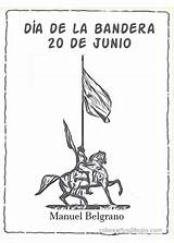 Bandera Belgrano Manuel Argentinas sketch template