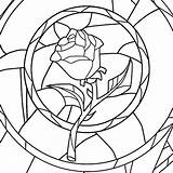 Coloring Pages Glass Beast Rose Beauty Stained Window Drawing Mosaic Look Printable Simple Getcolorings Color Clipartmag Getdrawings sketch template