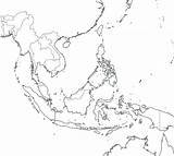 Southeast Asia Map Blank Borders Maps Outlines Asean Countries Asian Coasts Aseanup sketch template