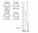 Lift Autocad Elevator Cadbull Dwg Panoramic Staircase Steel sketch template