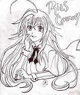 Rias Gremory Template sketch template