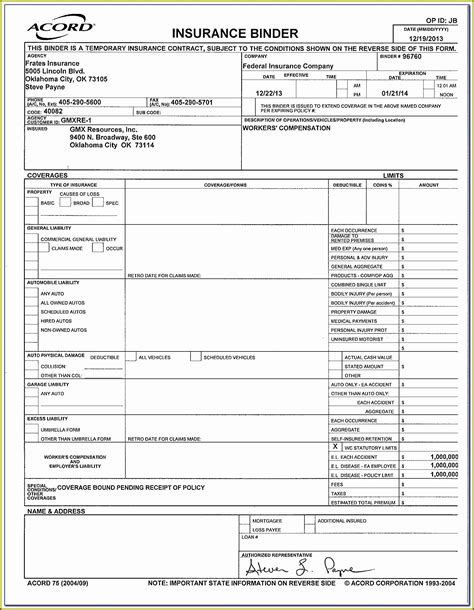 acord insurance forms form resume examples bpvwbkz