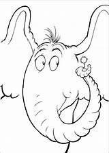 Horton Hears Coloring Seuss Dr Who Pages Drawing Printable Elephant Kids Color Clipart Print Book Character Cliparts Board Crafts Cartoon sketch template