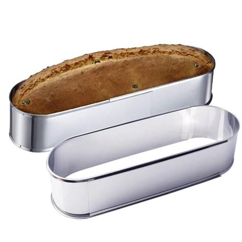 stainless steel adjustable french bread loaf pan oval cake mousse ring
