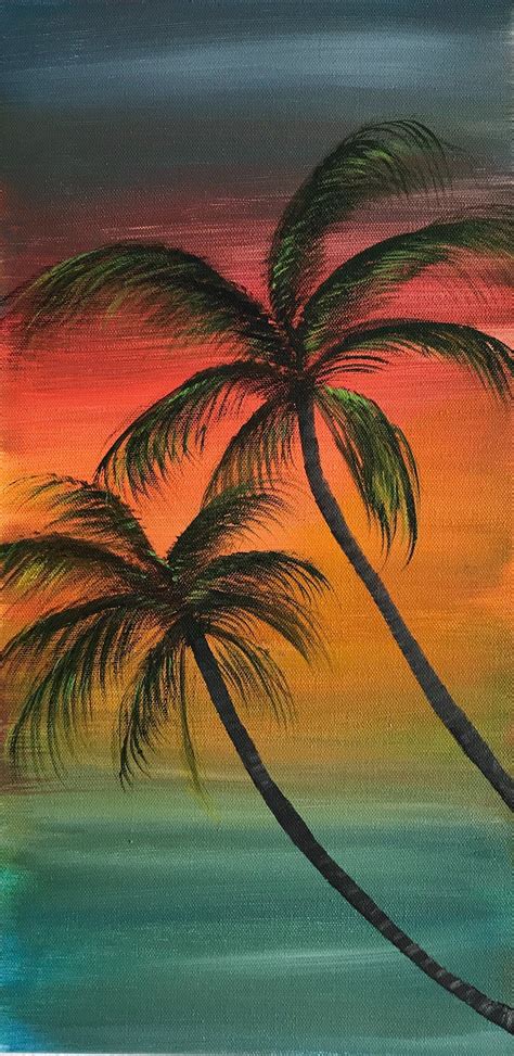 palm trees acrylic painting acrylic painting art painting palm