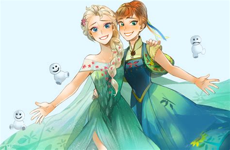 Elsa And Anna Frozen Fan Art 38718380 Fanpop