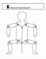 Dancing Puppet Coloringsky Coloring sketch template