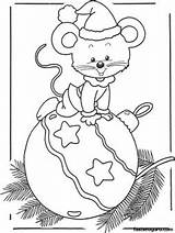 Christmas Mouse Printable Coloring Pages Print Mice Kids sketch template