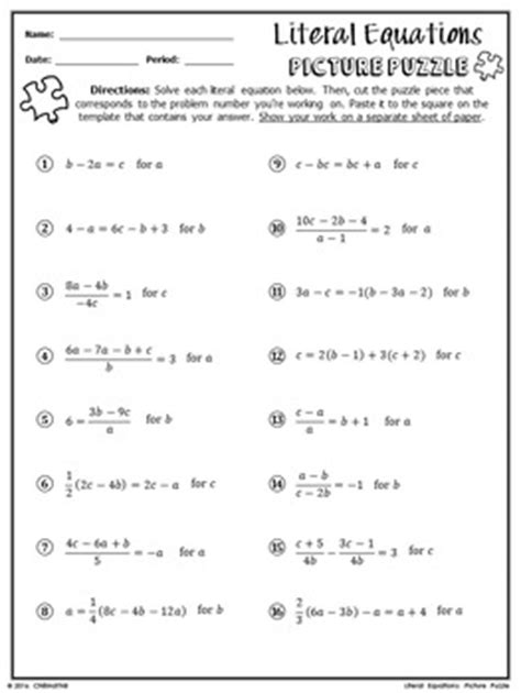 literal equations worksheet answer notutahituq worksheet information