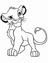 Simba Coloring Pages Lion King Disney Standing Colouring Cute Cartoon Printable Colornimbus Drawings Kids Color Animal Characters Baby Books Sheets sketch template