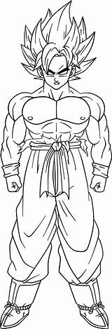 Goku Super Saiyan False Coloring Pages Deviantart Sketch Template sketch template