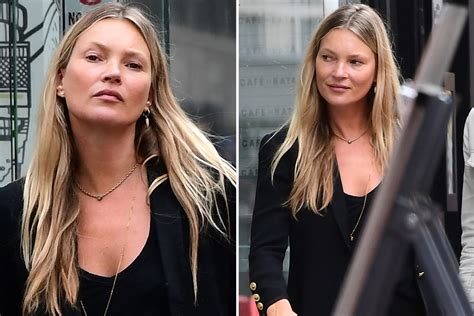 kate moss 46 shows off her fresh face after ditching all night