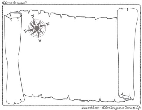 treasure map outline clipart   cliparts  images