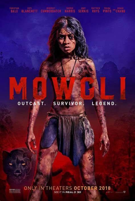 mowgli legend   jungle  poster  trailer addict