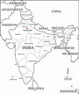 Indien Landkarte Karte India Reproduced sketch template