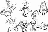 Coloring Spongebob Pages Characters Clipart Squarepants Library Spongbob sketch template