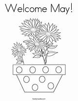 Coloring May Welcome Pages Flowers Kids Twisty Activities Color Twistynoodle Noodle Printable Print April Showers Holiday Activity Happy Mini Books sketch template