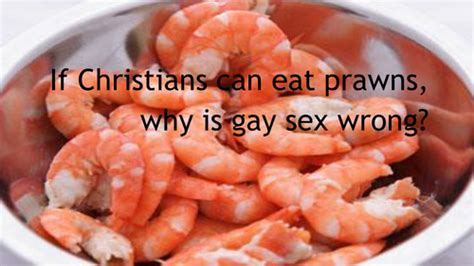 if christians can eat prawns why is gay sex wrong sexual ethics for