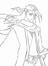 Byakuya Kuchiki Haki Lineart sketch template