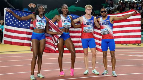 United States Sets World Record In 4x400m Mixed Relay At Athletics Worlds