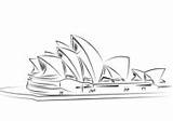 Coloring Australia House Pages Opera Sydney sketch template