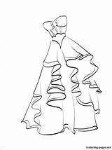 Wedding Coloring Pages Dress Printable Ken Barbie Gown Getcolorings Color Colorin Print sketch template