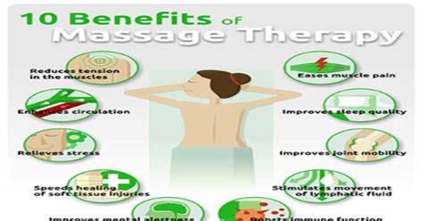 10 benefits of massage therapy infographic infographics