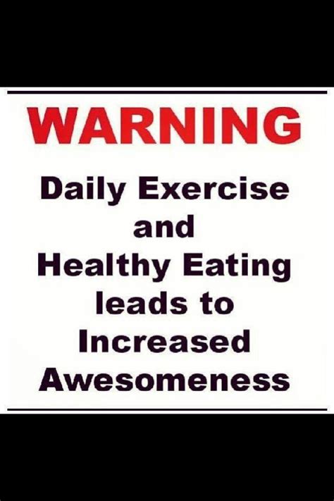 warning daily exercise and health eating leads to