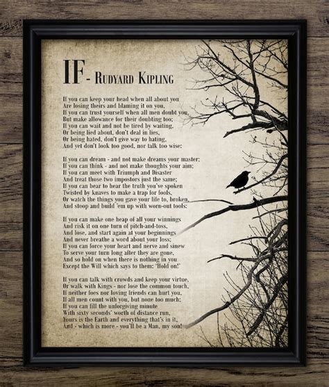 poem rudyard kipling  printable  poem famous poem etsy