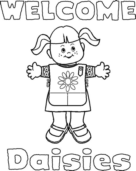 images  daisy girl scouts clip art coloring worksheets