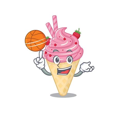 gorgeous strawberry bubble tea mascot design style with basketball