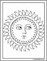 Coloring Sun Pages Star Face Sheet Color Sheets Pdf Colorwithfuzzy sketch template