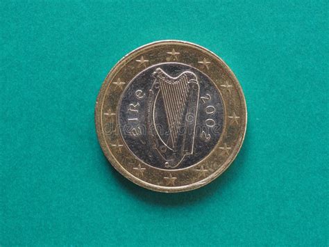 euro muntstuk van ierland stock foto image  achtergrond ierland