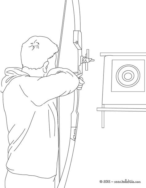 archery coloring page  sports coloring pages  hellokidscom