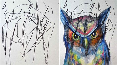 una artista transforma los dibujos de su hija de  anos en obras de arte