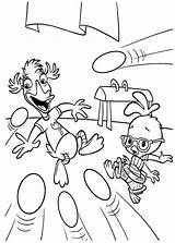 Chicken Little Abby Coloring Pages Dodging Egg Shot Netart sketch template