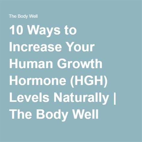 10 ways to increase your human growth hormone hgh levels naturally