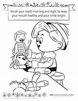 Coloring Brush Teeth Dental Hygiene Color Pages Getcolorings sketch template