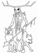 Skyrim Hircine Elder Scrolls Delightful sketch template